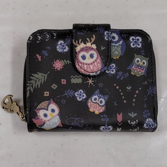 Waterproof Owl Snap Fold Short Wallet Coin Purse - Picture 7 of 13